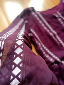 ⚡SALE!!⚡Pretty Maroon Side Slit Long Kurti