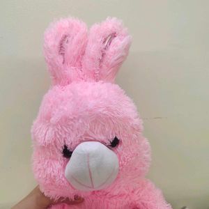 pink buny with a big heart