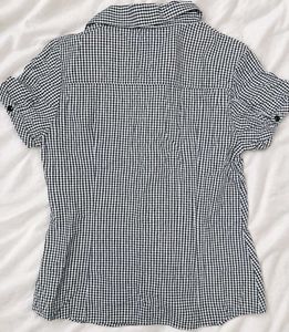 ⋆୨୧ black &amp; white gingham vintage shirt 🖤🤍