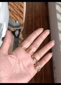 Boho Seashell Layered Necklace and rings from sava