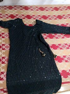 beautiful black kurta for Raksha Bandhan