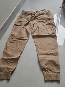 Khaki Cargo Jogger Pants