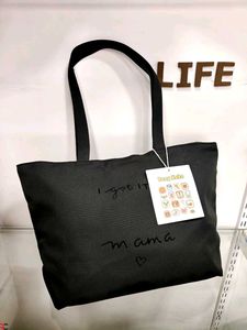 Stylish Black Tote Bag - "I got it mama"