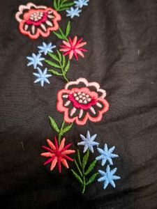 Embroidered Halter Neck Crop Top