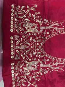 New Elegant Pink Organza Saree🤩✨