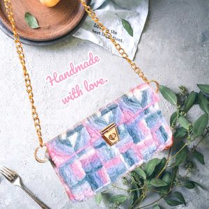 Pastel Crochet Sling Bag