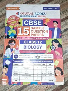 Oswaal CBSE Class 12 Biology Sample Question Paper