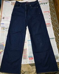 Navy Blue High rise Wide Leg Jeans