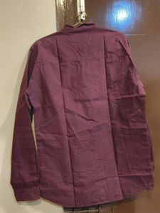 Maroon Mandarin Collar full sleeve Highlander shir