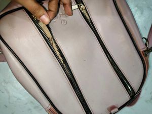 Cute Pink Backpack with Zippers