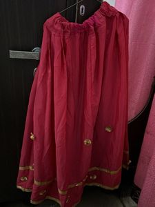 Vibrant Pink Ethnic Skirt