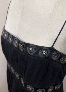 Elegant Black Midi Dress 100% silk