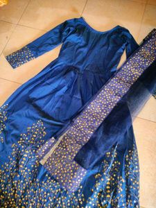 Blue Embroidered Anarkali🧙💎🧋🥤