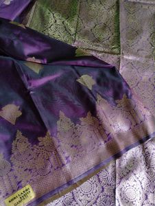 Elegant Purple Banarasi Silk Saree with Zari Work