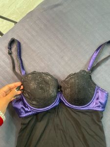 Satin &amp; Lace Babydoll Lingerie top