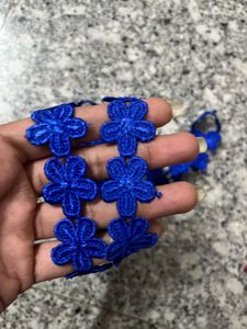 ROYAL BLUE  Colour Flower Lace