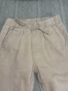 Girls Beige Jogger Pants