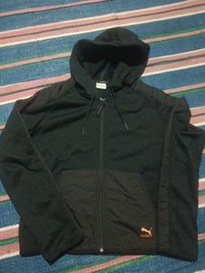 Puma Black Zip-Up Hoodie