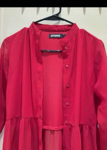 Maroon Chiffon long kurti