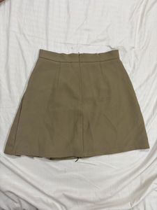 Classic Khaki Pleated Skirt