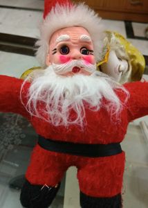 VINTAGE SANTA &amp; GIRL DOLL SET
