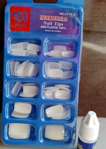 Artificial Fake Nails (100 Piece)💅 with Glue