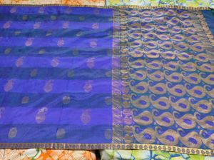 Blue Paisley Saree