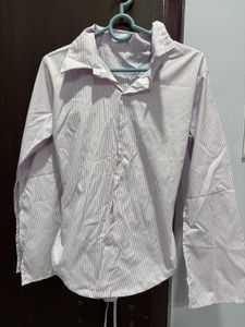 Back Tie Button-Up Shirt with Bell