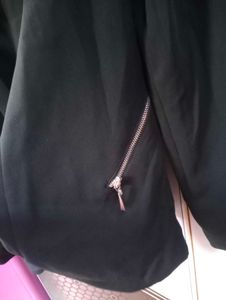 Chic Black Open Front Blazer