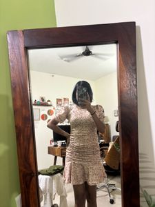 Chic Floral Ruched Mini Dress