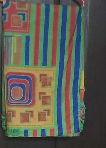 Colorful Geometric Print Saree