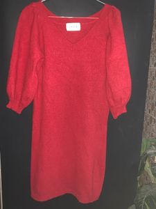 Red Knit Mini Dress