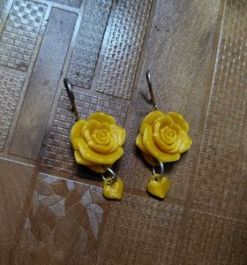 Golden Rose &amp; Heart etc Earrings
