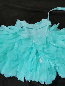 Aqua Ruffle Party Dress