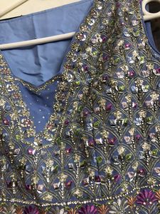 Pleated Blue Skirt
