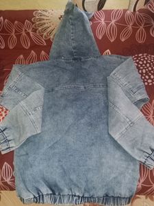 Denim Jacket With Cap
