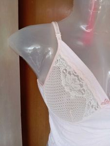 Pretty Pink Lace Trim Bralette