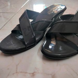 FANCY PARTY WEAR HEELS (BLACK AND GREY)(TWO COMBO)