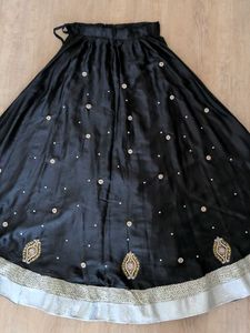 Black Embellished Ethnic Skirt
