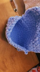 fluffy crochet wallet