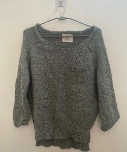 Cozy Grey Knit Sweater