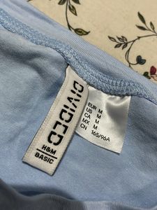 h&amp;m baby blue crop top