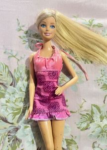 Barbie Doll Pink Floral Dress