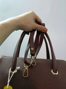 Stylish Brown Textured Handbag