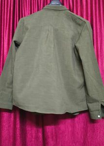 women's Casual Olive Green Shirt(XS-S)