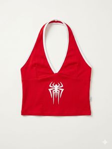 Red Spider-Man Halter Neck Top
