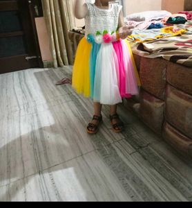 Multi Colour Frock For Kids