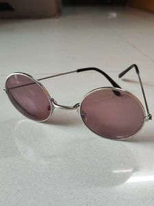 Round Pink Lens Sunglasses