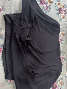 Ribbed Black Long Sleeve Top