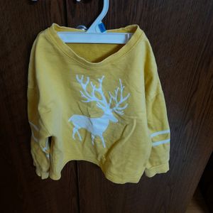 Yellow Sweatshirt For Kids (Boys/ Girls/ Unisex)